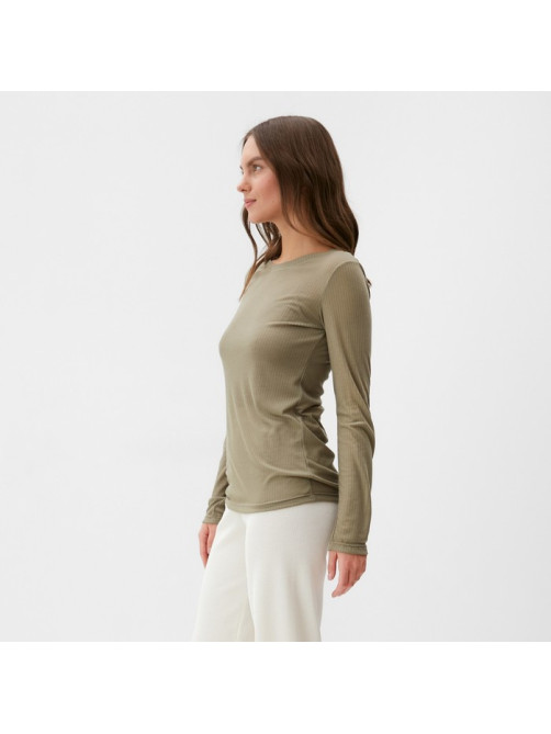Лонгслив женский KAFTAN: Basic line, хаки, размер 40-42