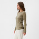 Лонгслив женский KAFTAN: Basic line, хаки, размер 50-52