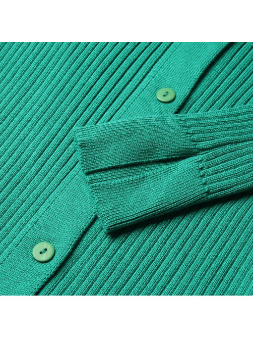 Джемпер женский на пуговицах MINAKU: Knitwear collection, зелёный, размер 42-44