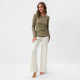Лонгслив женский KAFTAN: Basic line, хаки, размер 50-52