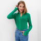 Джемпер женский на пуговицах MINAKU: Knitwear collection, зелёный, размер 42-44