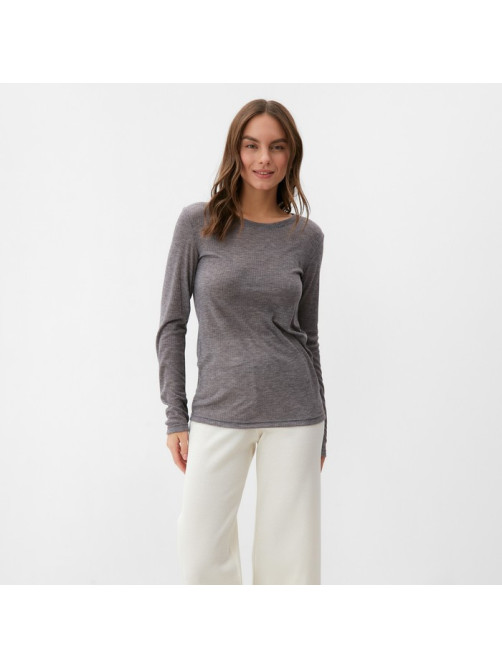 Лонгслив женский KAFTAN: Basic line, серо-фиолетовый, размер 44-46