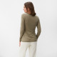 Лонгслив женский KAFTAN: Basic line, хаки, размер 50-52