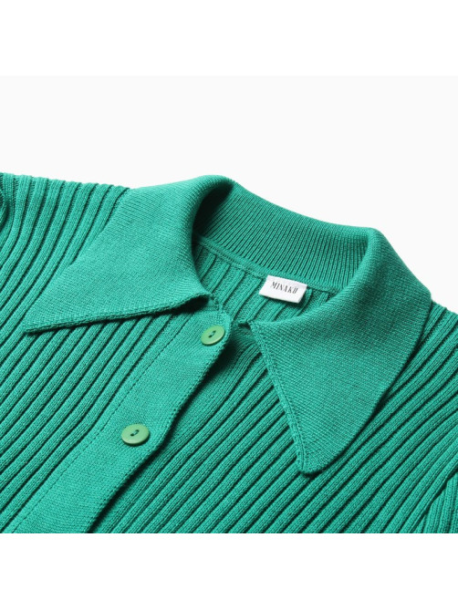 Джемпер женский на пуговицах MINAKU: Knitwear collection, зелёный, размер 42-44