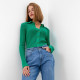Джемпер женский на пуговицах MINAKU: Knitwear collection, зелёный, размер 42-44