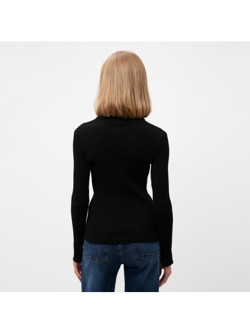 Джемпер женский на пуговицах MINAKU: Knitwear collection, чёрный, размер 42-44