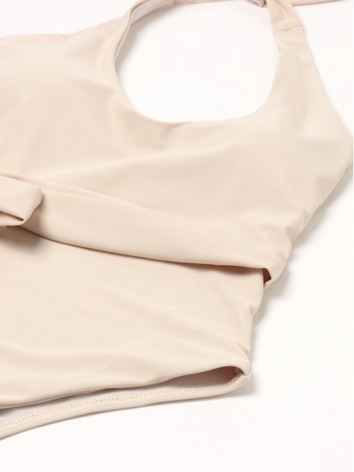 Купальник женский слитный с поясом MINAKU, размер 44, молочный