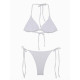 Купальник раздельный бикини на завязках женский MINAKU, белый, размер 44