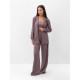 Костюм женский (рубашка, брюки, топ) KAFTAN Base, размер 42, кофейный