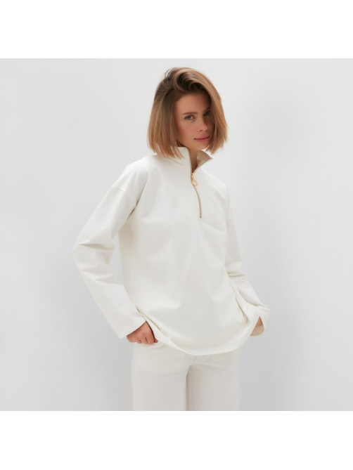 Костюм женский (джемпер, брюки) MINAKU: Casual Collection, размер 44, цвет экрю
