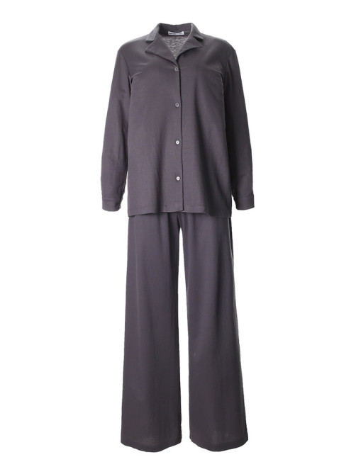 Костюм женский (рубашка, брюки, топ) KAFTAN Base, размер 48, цвет графит