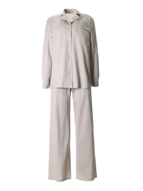 Костюм женский (рубашка, брюки, топ) KAFTAN Base, размер 50, серый