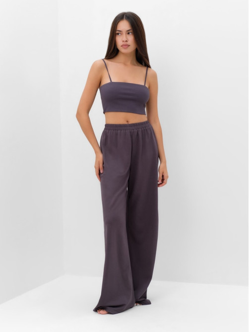 Костюм женский (рубашка, брюки, топ) KAFTAN Base, размер 48, цвет графит
