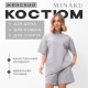 Костюм женский (футболка, шорты) MINAKU: Casual Collection, светло-серый, размер 46