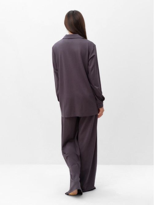 Костюм женский (рубашка, брюки, топ) KAFTAN Base, размер 42, цвет графит