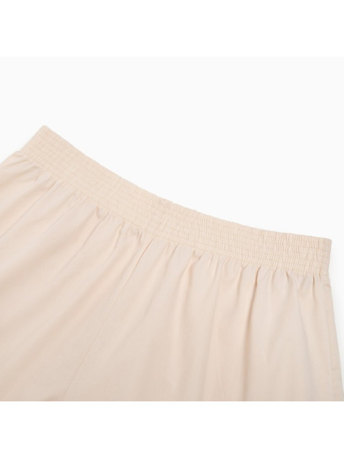Костюм женский (рубашка, шорты) MINAKU: Oversize, молочный, размер 44