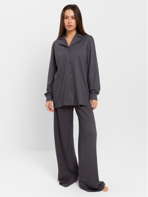 Костюм женский (рубашка, брюки, топ) KAFTAN Base, размер 42, цвет графит