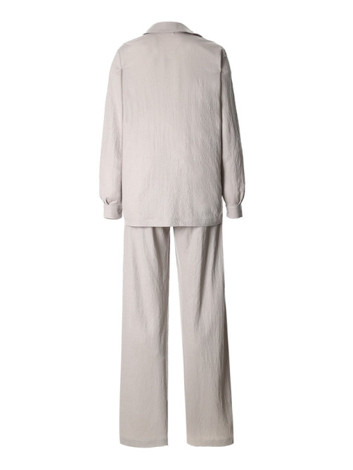 Костюм женский (рубашка, брюки, топ) KAFTAN Base, размер 42, серый