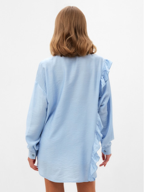 Костюм женский (блузка, шорты) MINAKU: Casual Collection, голубой, размер 48