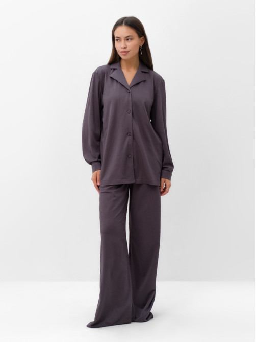 Костюм женский (рубашка, брюки, топ) KAFTAN Base, размер 48, цвет графит