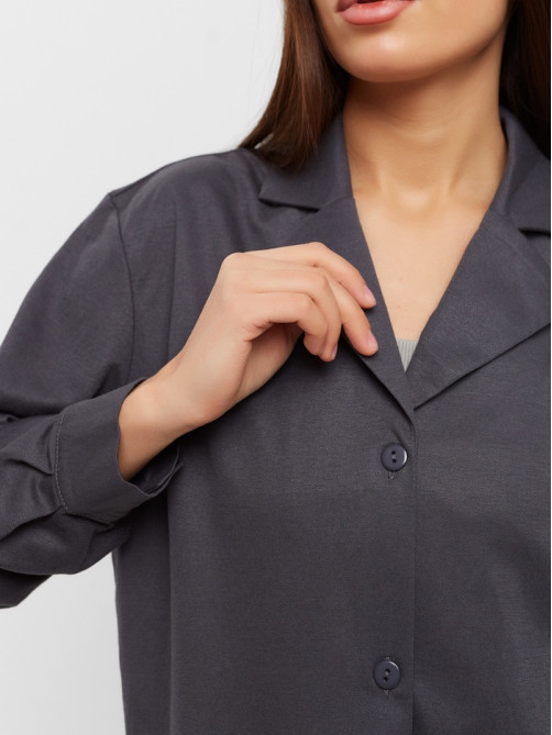 Костюм женский (рубашка, брюки, топ) KAFTAN Base, размер 42, цвет графит