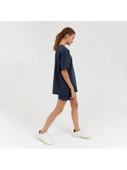 Костюм женский (футболка, шорты) MINAKU: Casual Collection, цвет графит, размер 48