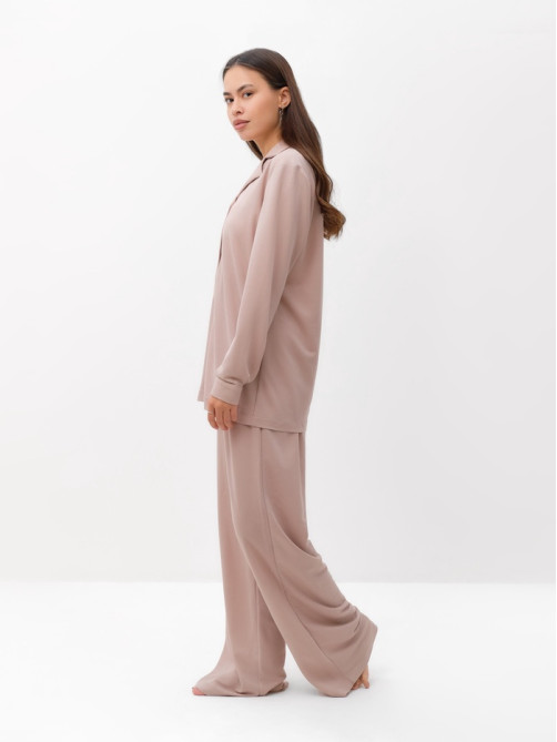 Костюм женский (рубашка, брюки, топ) KAFTAN Base, размер 42, пудровый