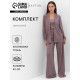 Костюм женский (рубашка, брюки, топ) KAFTAN Base, размер 42, кофейный