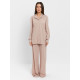 Костюм женский (рубашка, брюки, топ) KAFTAN Base, размер 42, цвет пудровый