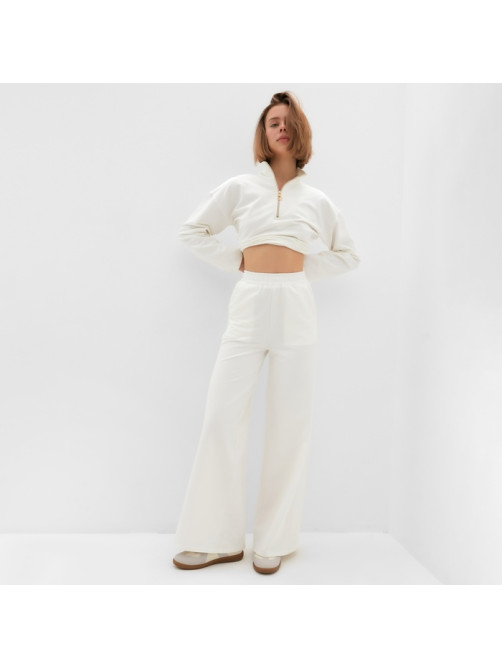 Костюм женский (джемпер, брюки) MINAKU: Casual Collection, размер 44, цвет экрю