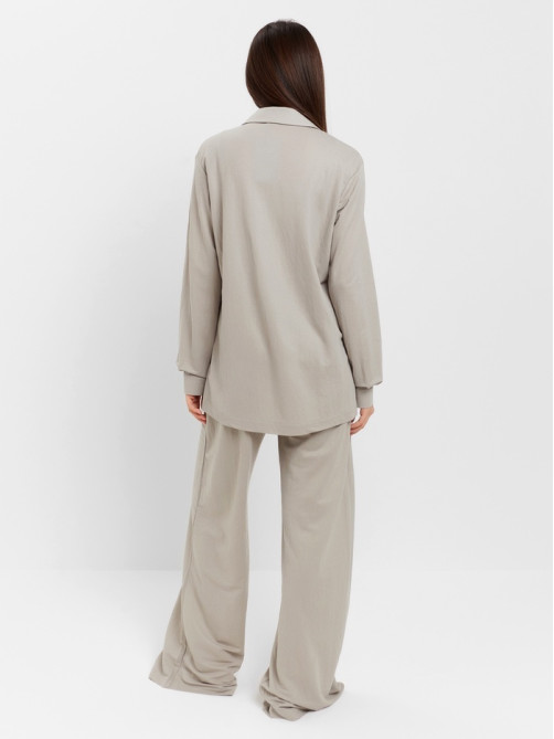 Костюм женский (рубашка, брюки, топ) KAFTAN Base, размер 42, серый