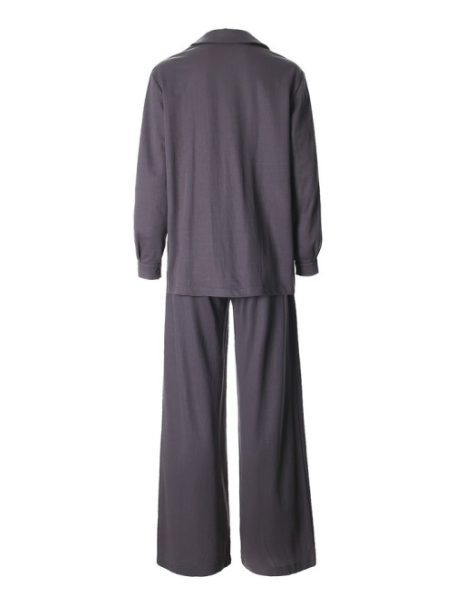 Костюм женский (рубашка, брюки, топ) KAFTAN Base, размер 42, цвет графит