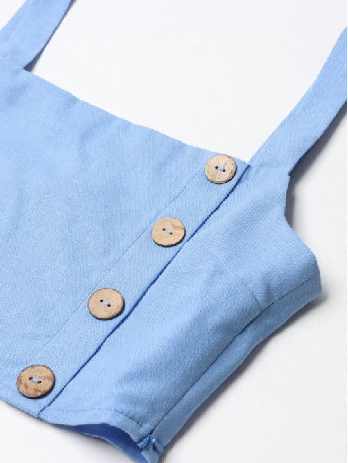 Костюм женский (юбка, топ) MIST Summer time, голубой, размер 48