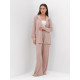 Костюм женский (рубашка, брюки, топ) KAFTAN Base, размер 46, пудровый