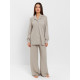 Костюм женский (рубашка, брюки, топ) KAFTAN Base, размер 48, серый