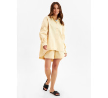 Костюм женский (рубашка, шорты) MINAKU: Oversize, бежевый, размер 44
