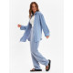 Костюм женский (рубашка, брюки) MINAKU: Silk pleasure, размер 42, серо-голубой