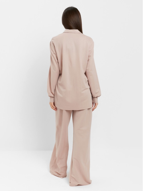 Костюм женский (рубашка, брюки, топ) KAFTAN Base, размер 42, цвет пудровый