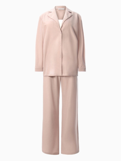 Костюм женский (рубашка, брюки, топ) KAFTAN Base, размер 44, пудровый