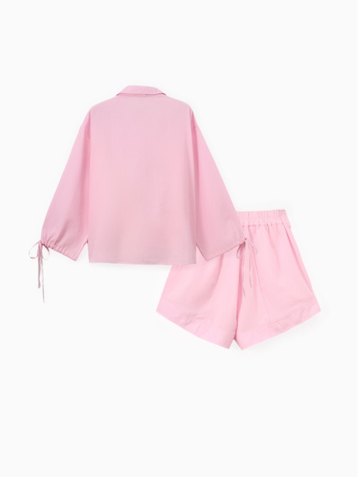 Костюм женский (рубашка, шорты) MINAKU: Casual Collection, розовый, размер 42