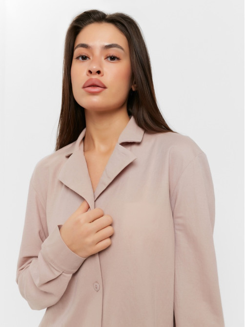 Костюм женский (рубашка, брюки, топ) KAFTAN Base, размер 44, цвет пудровый