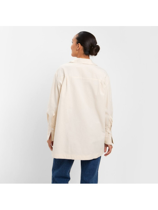 Рубашка женская с рукавами фонариками MINAKU: Casual Collection, размер 44, цвет молочный