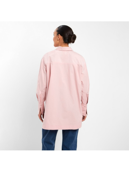 Рубашка женская с рукавами фонариками MINAKU: Casual Collection, размер 44, розовая
