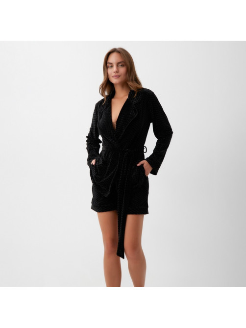 Жакет женский KAFTAN «Бархат», размер 50, чёрный