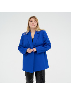 Пиджак женский с поясом MIST plus-size, размер 52, синий