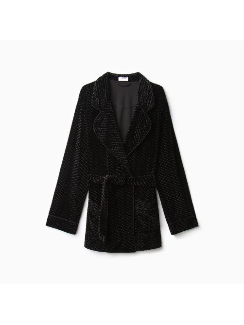Жакет женский KAFTAN «Бархат», размер 44, чёрный