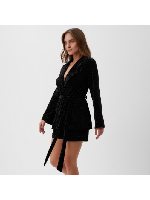Жакет женский KAFTAN «Бархат», размер 42, чёрный
