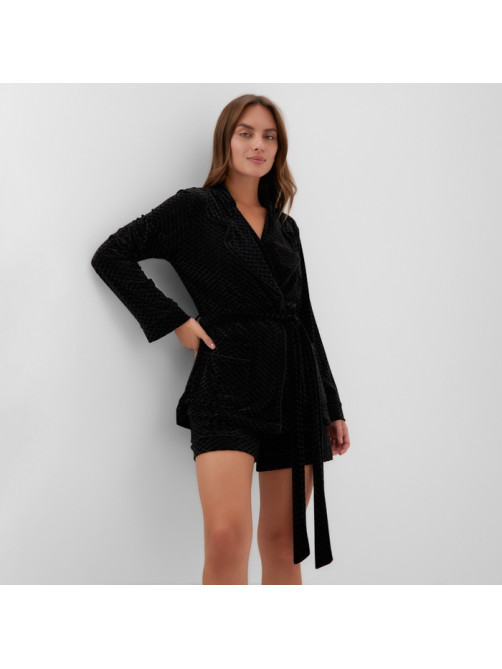 Жакет женский KAFTAN «Бархат», размер 42, чёрный