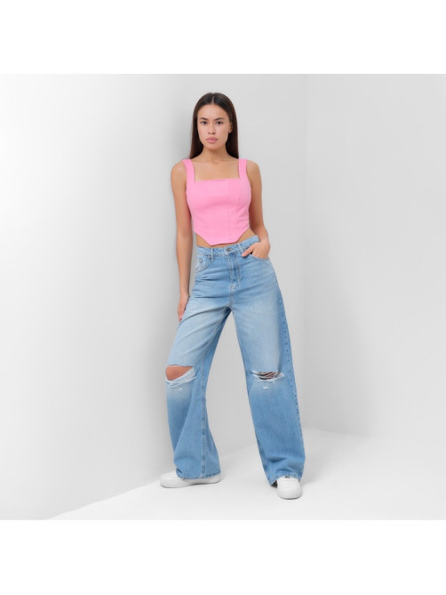 Джинсы женские палаццо MIST: Denim, размер (25) 40-42, голубые