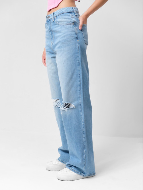 Джинсы женские палаццо MIST: Denim, размер (28) 44, голубые